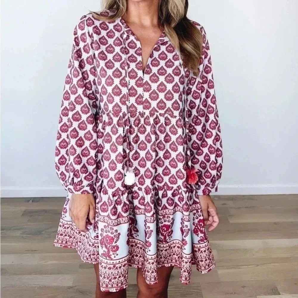 ZARA PRINTED‎ OVERSIZED DRESS Multicolored Sz Small